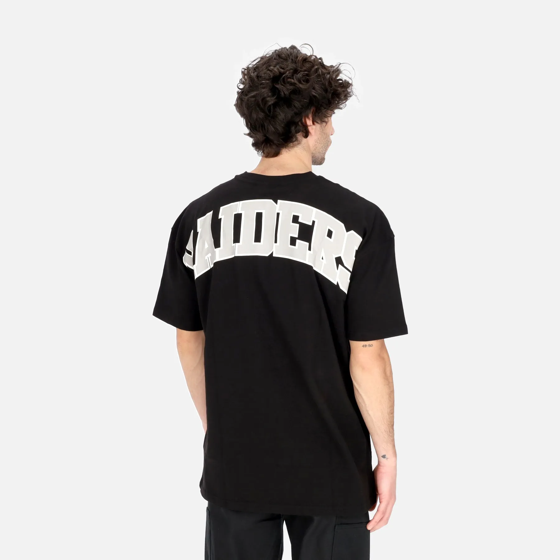 Maglietta Uomo Nfl Drop Shoulder Oversize Tee Lasrai Black/white