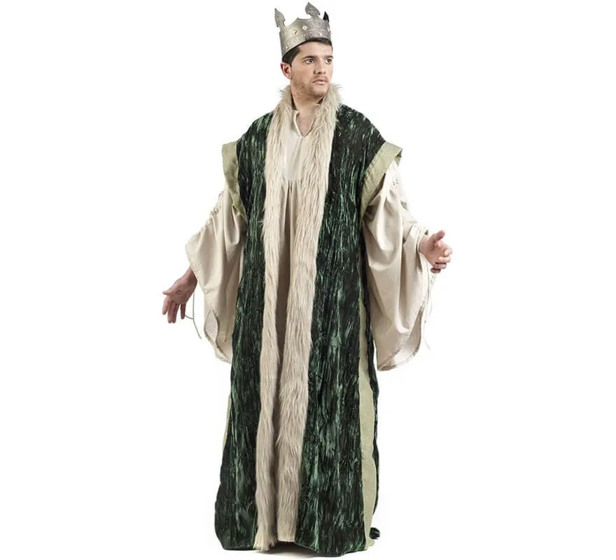 Mantello da Re verde per uomo