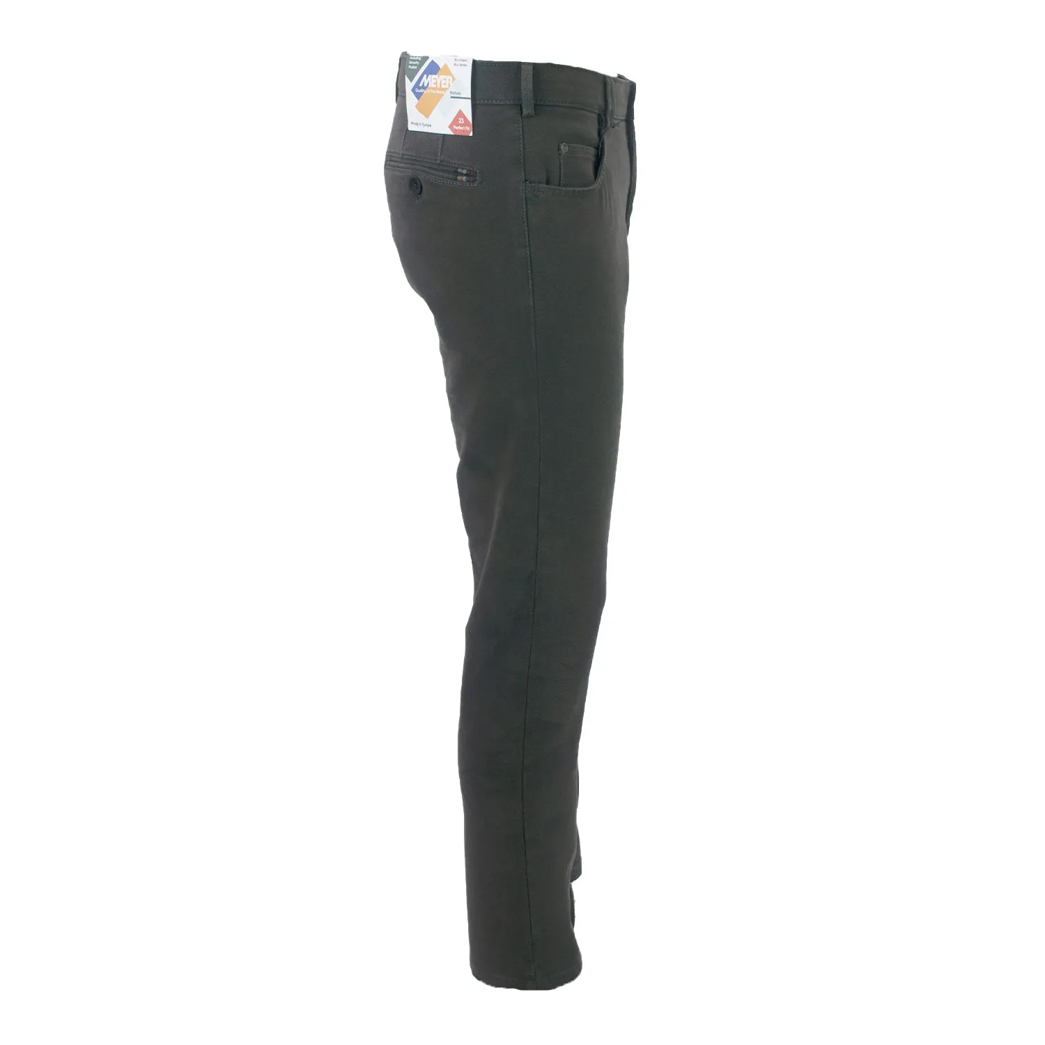 MEYER Pantaloni Stretch Autunno-Inverno Cotone Drop 4 Art.3525 Dubai col.08 Grigio Scuro