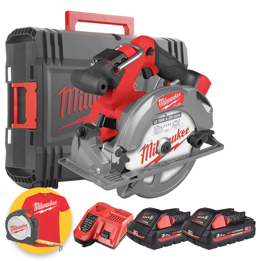 Milwaukee M18 FCS552-302X - Sega circolare a batteria 18V con disco da 165 mm per legno - 2 x 3Ah 