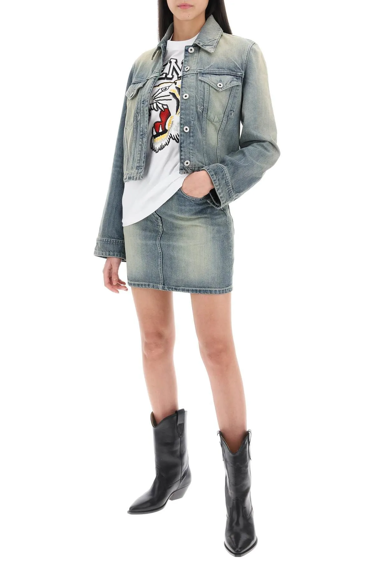 Minigonna in denim giapponese