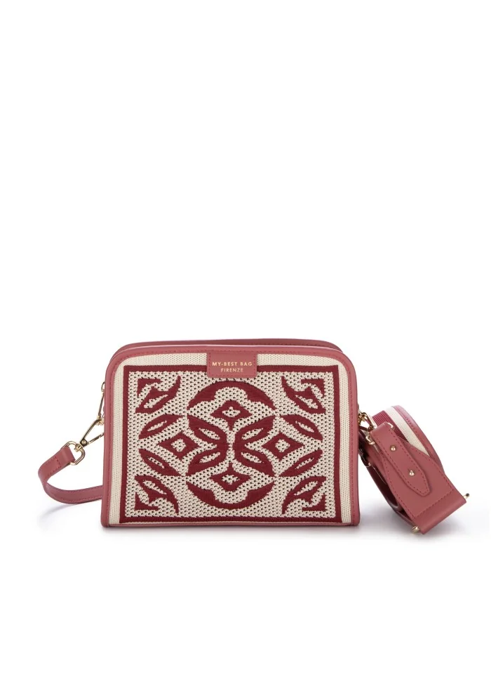 MY BEST BAG | BORSA A TRACOLLA LISBONA MINERAL ROSSO BIANCO