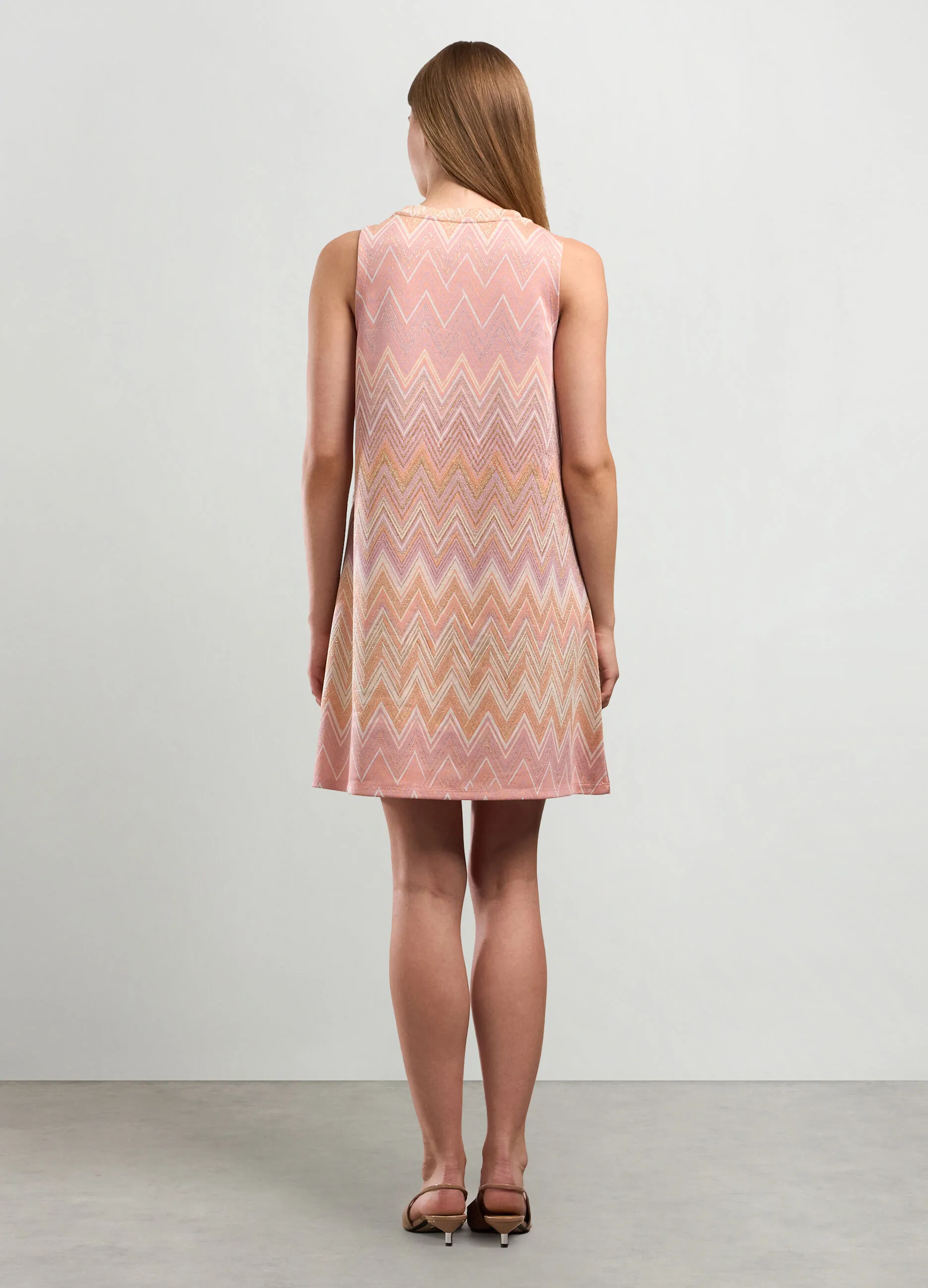 NICE & CHIC  Abito corto in misto viscosa e lurex donna