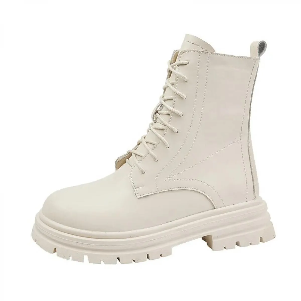 Nuovi stivali a metà polpaccio donna autunno inverno moda stringate stile britannico donna cerniera Botas Mujer stivali piattafo