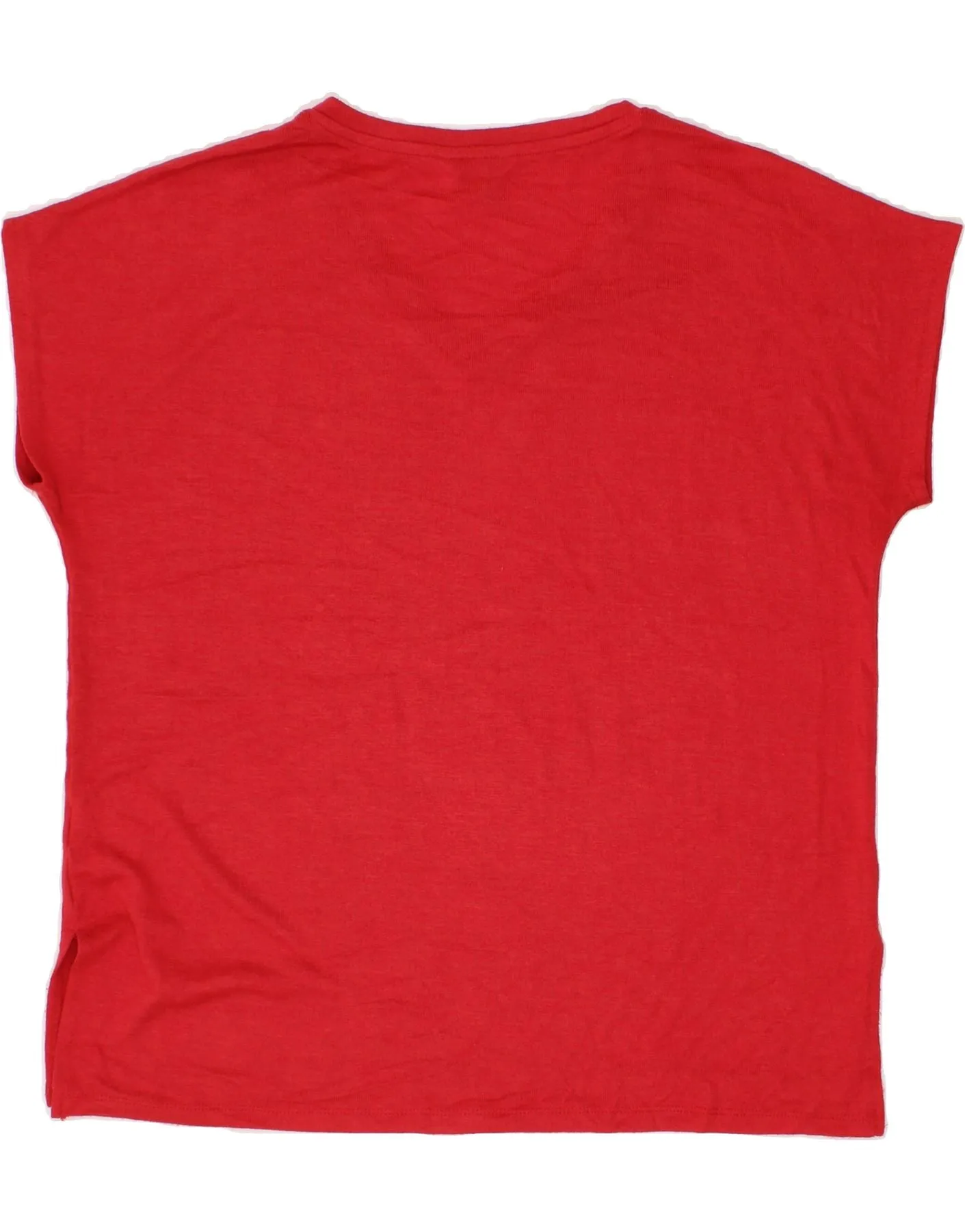 ORVIS Womens Oversized T-Shirt Top UK 16 Large Red Polyester