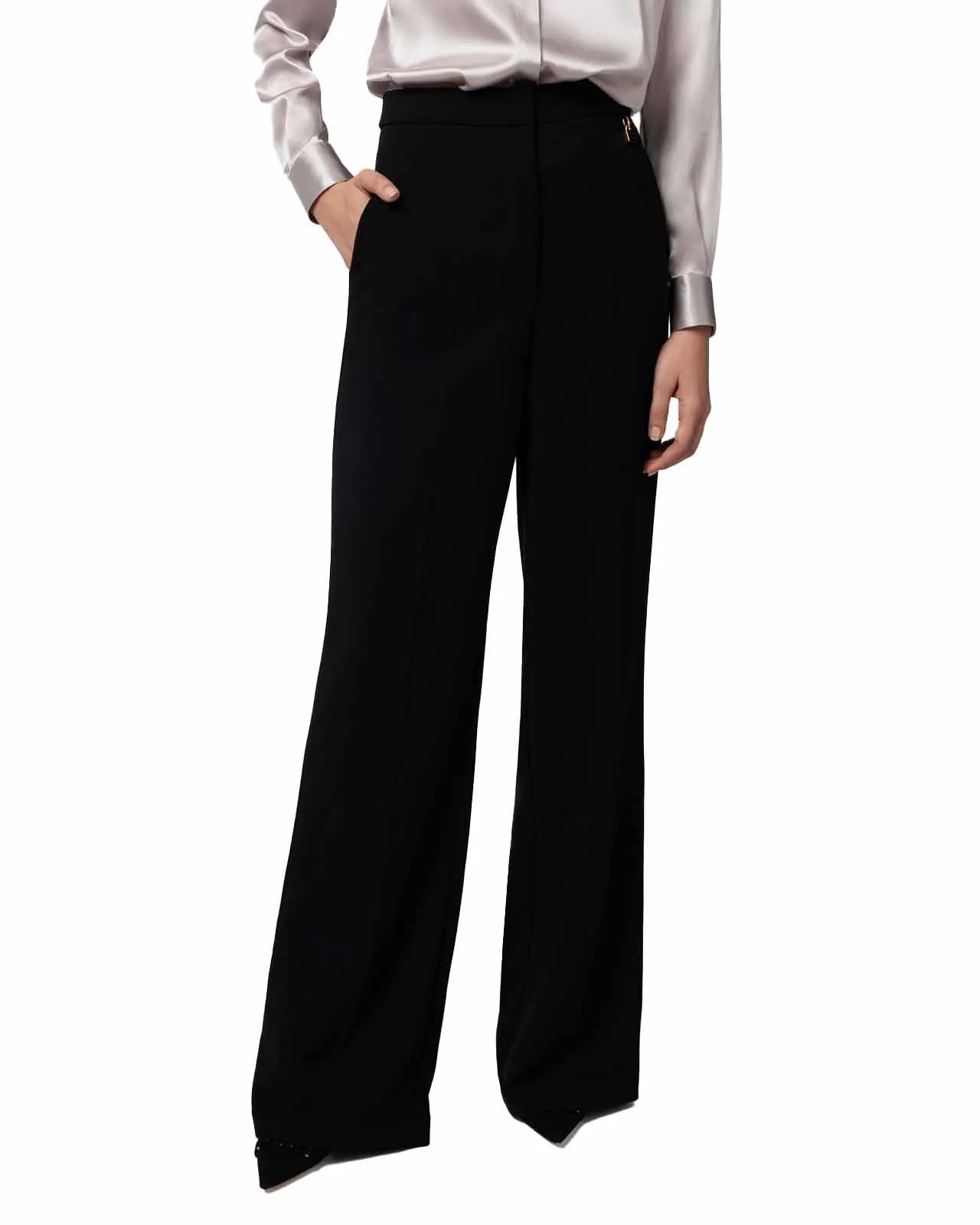 Pantalone ampio dritto nero