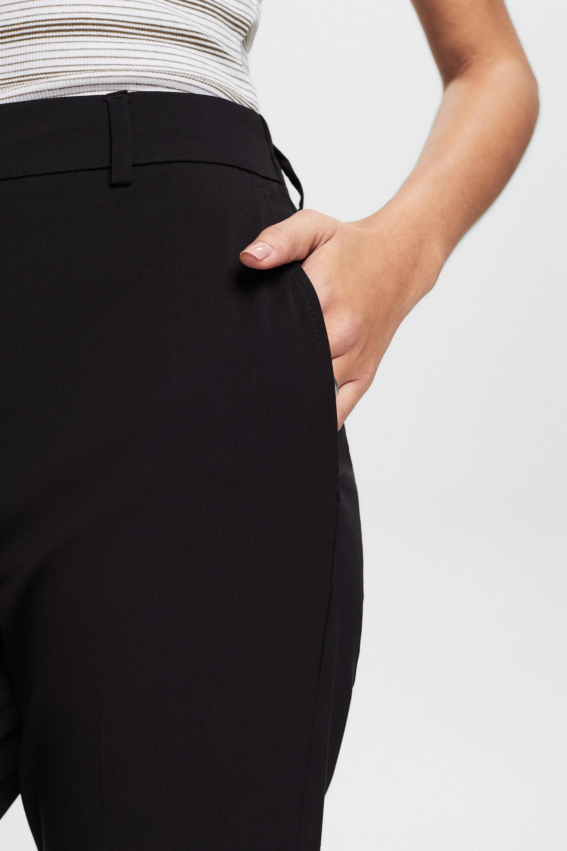 Pantaloni a gamba dritta in crêpe