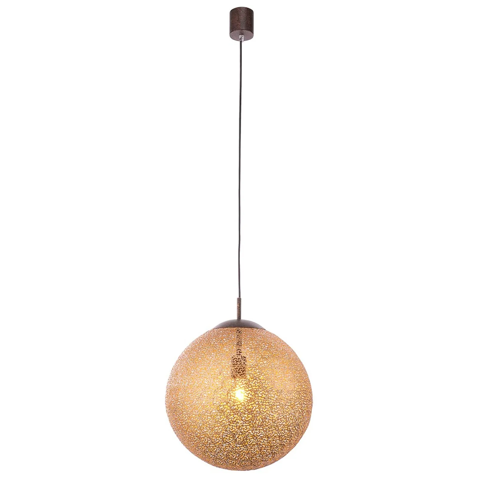 Paul Neuhaus lampada a sospensione Greta, Ø 40 cm, colore oro, metallo