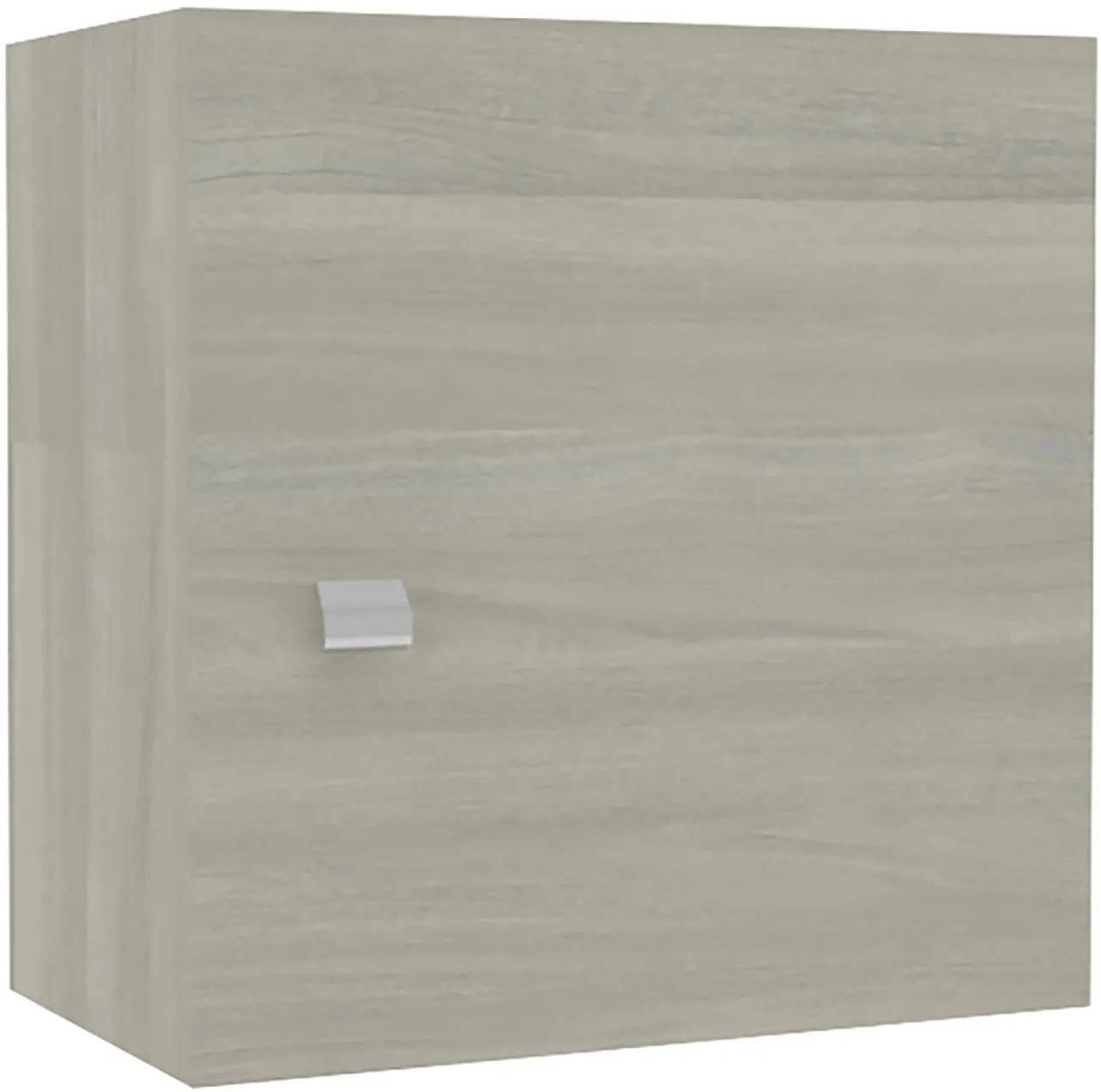 Pensile cubo anta reversibile rovere grigio 45x45x16 cm