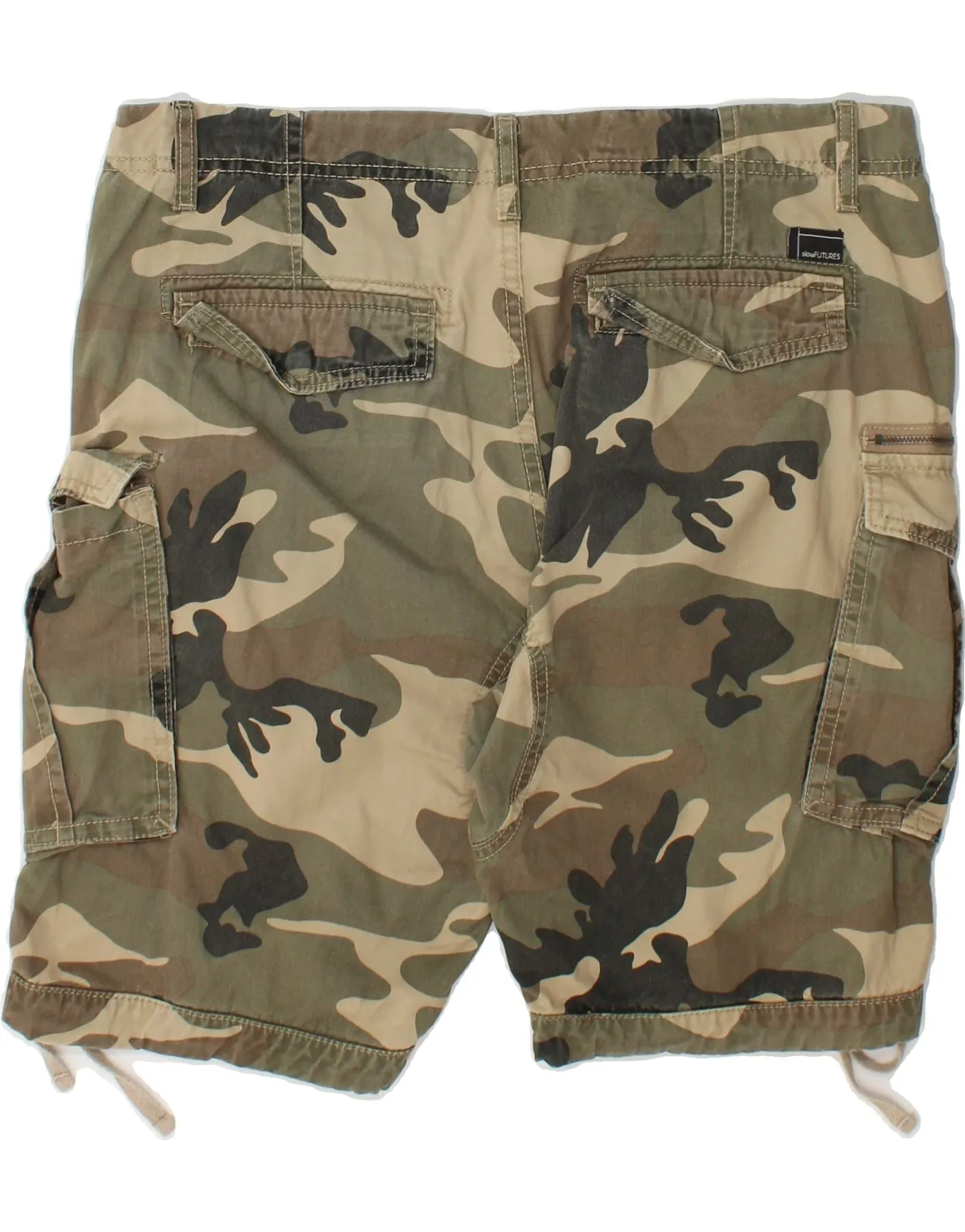PIAZZA ITALIA Mens Cargo Shorts IT 48 Medium W32  Khaki Camouflage