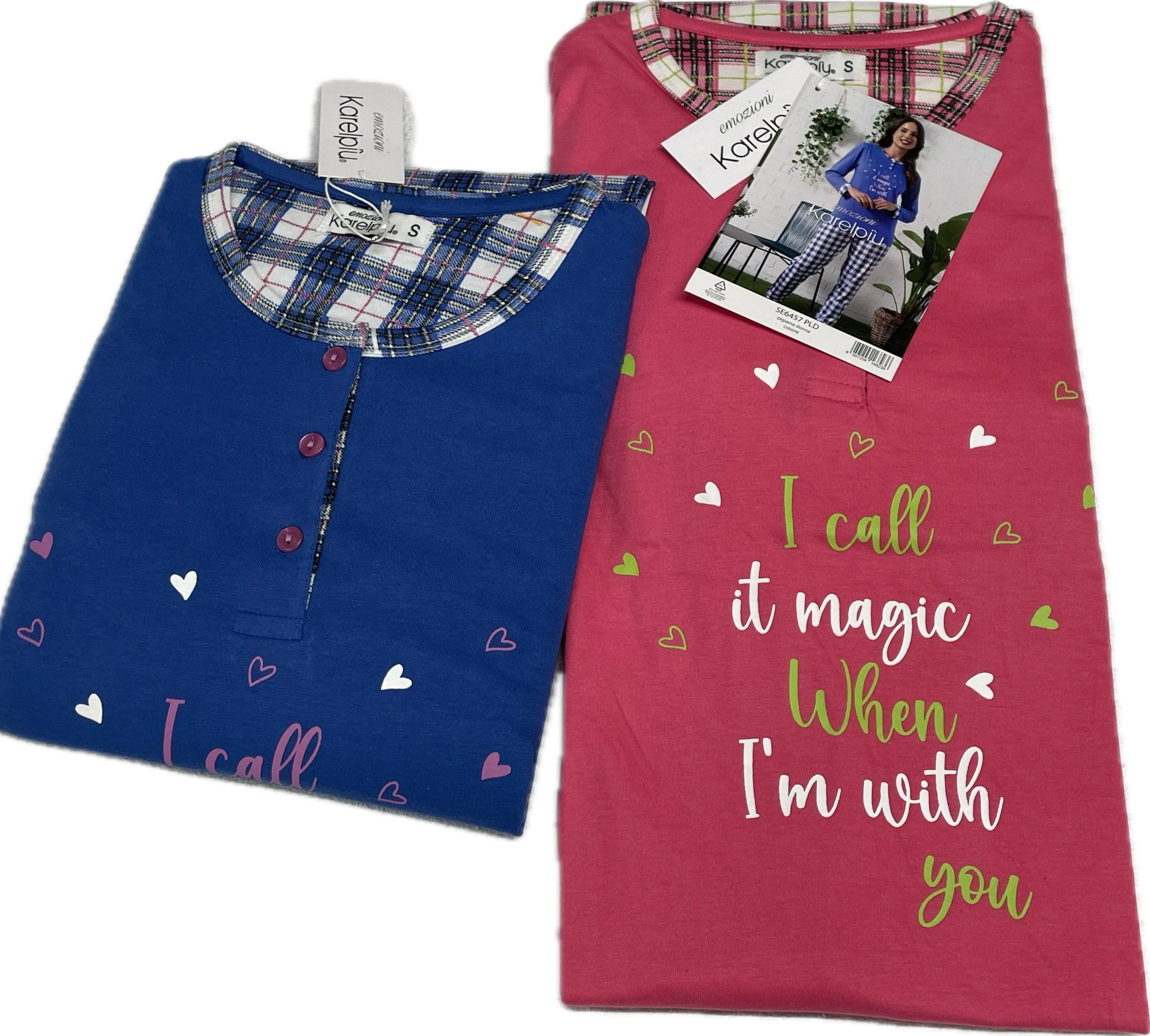 Pigiami da donna 100% cotone Made in Italy