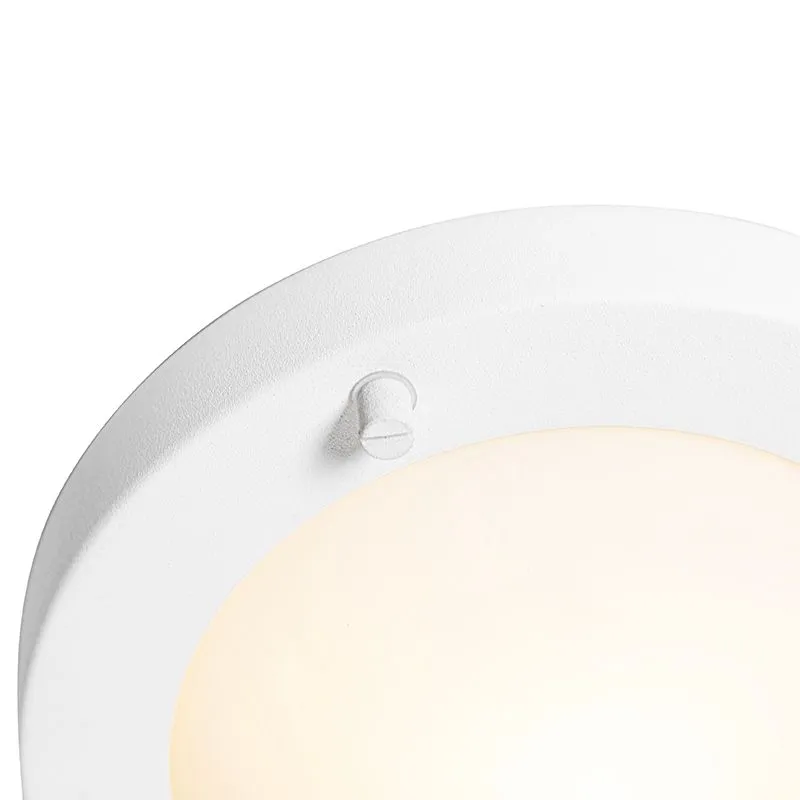Plafoniera moderna bianca 18 cm IP44 - Yuma