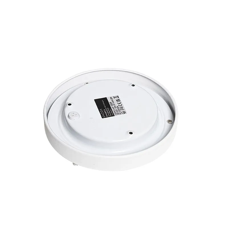 Plafoniera moderna bianca 18 cm IP44 - Yuma