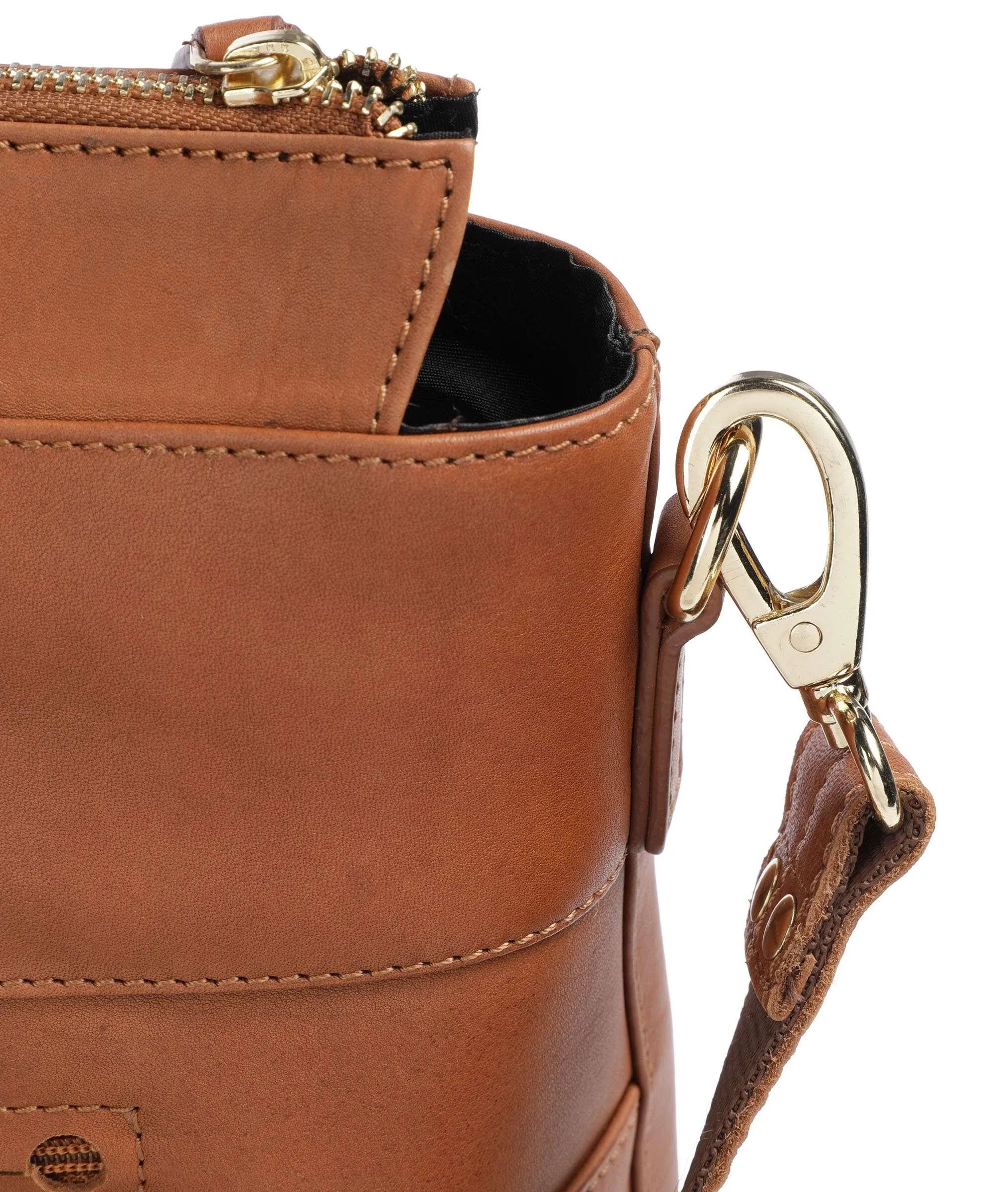  Plevier Structure Edge Borsa shopper 15″ pelle granulata cognac  