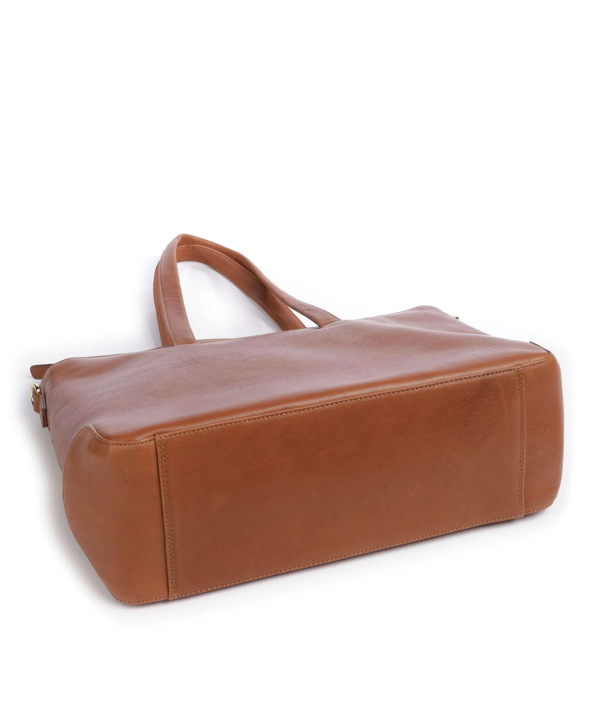  Plevier Structure Edge Borsa shopper 15″ pelle granulata cognac  