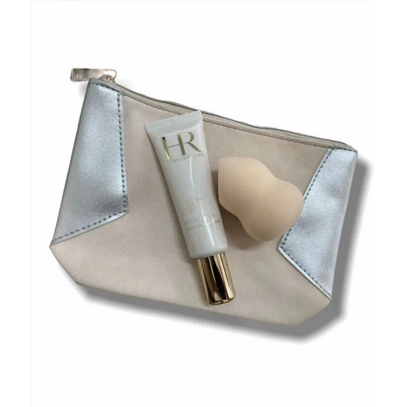 Pochette Hr Beige E Grigia + Illuminante Liquid Light Con Beauty Blender