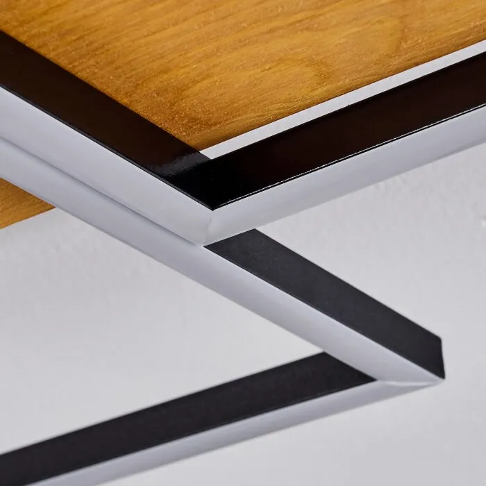 Pompu Plafoniera LED Legno chiaro, Nero, 1-Luce