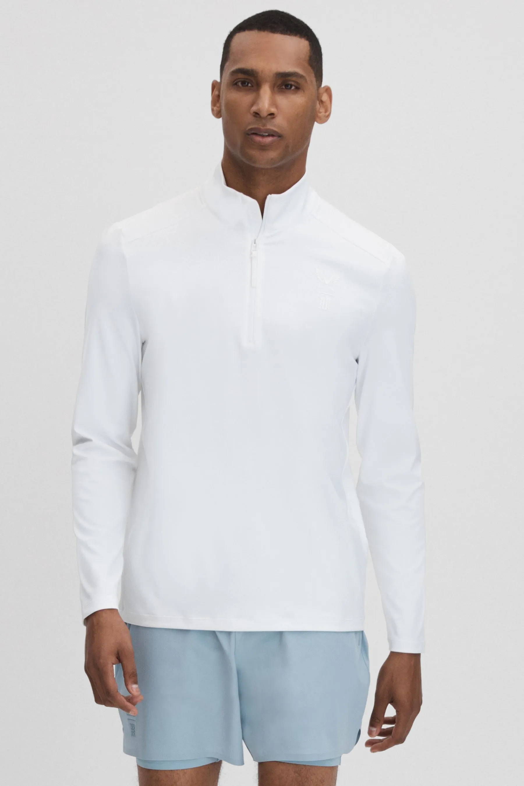 Reiss - Jett Castore Performance - Top in Collo a imbuto con zip corta    