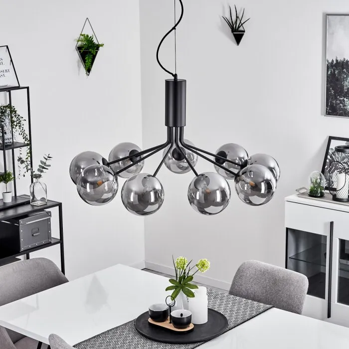 Remaisnil Lampadario a sospensione Nero, 9-Luci