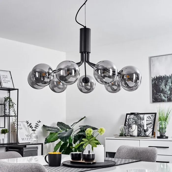 Remaisnil Lampadario a sospensione Nero, 9-Luci