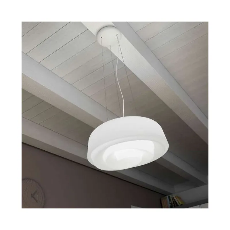 Rose lampada a sospensione diffusore in polietilene lineare bianco traslucido