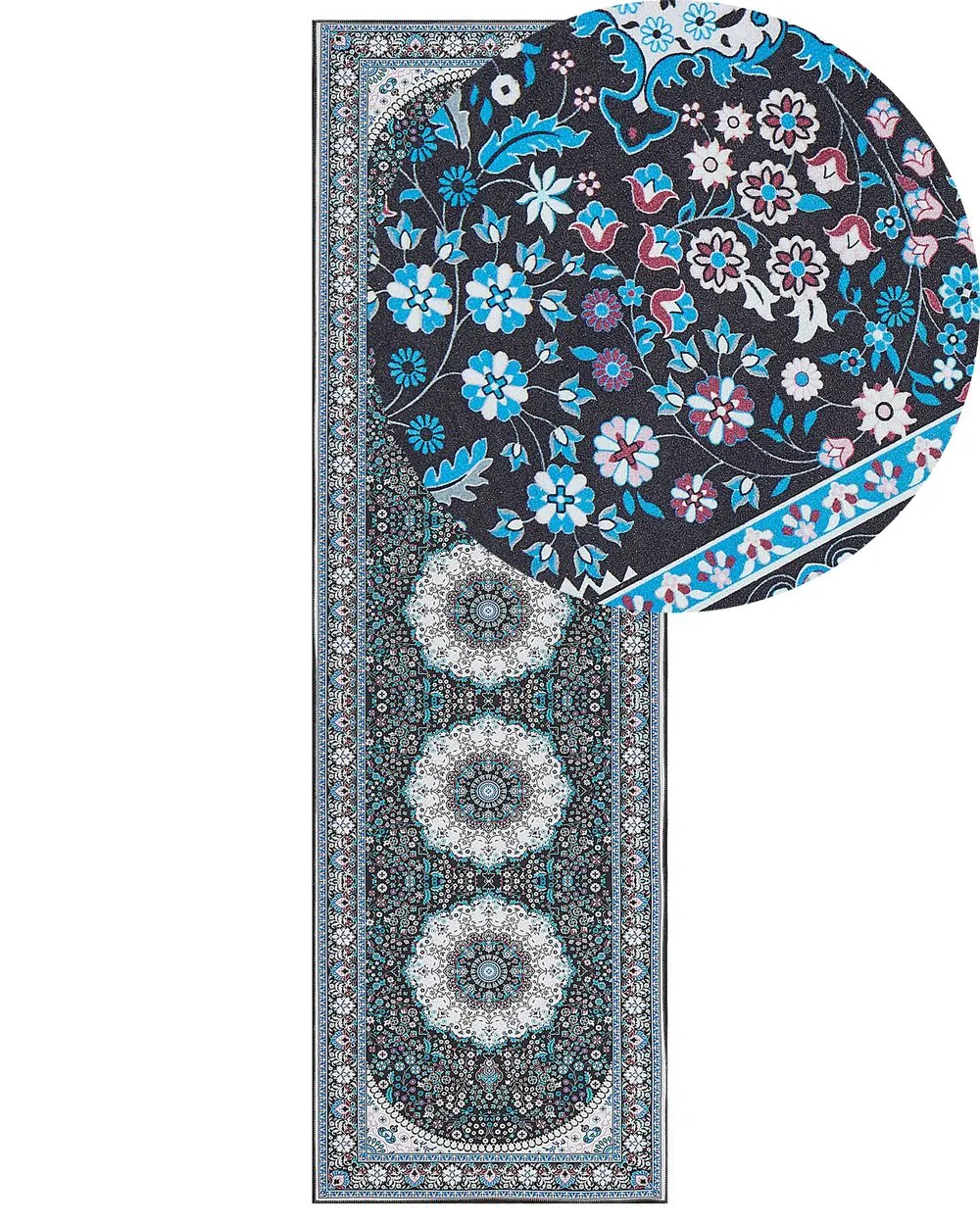 Runner Rug 60 x 200 cm Blue GEDIZ