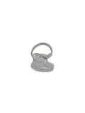 Sandalo basso Alberto Venturini FLAT in crystal e laminato argento