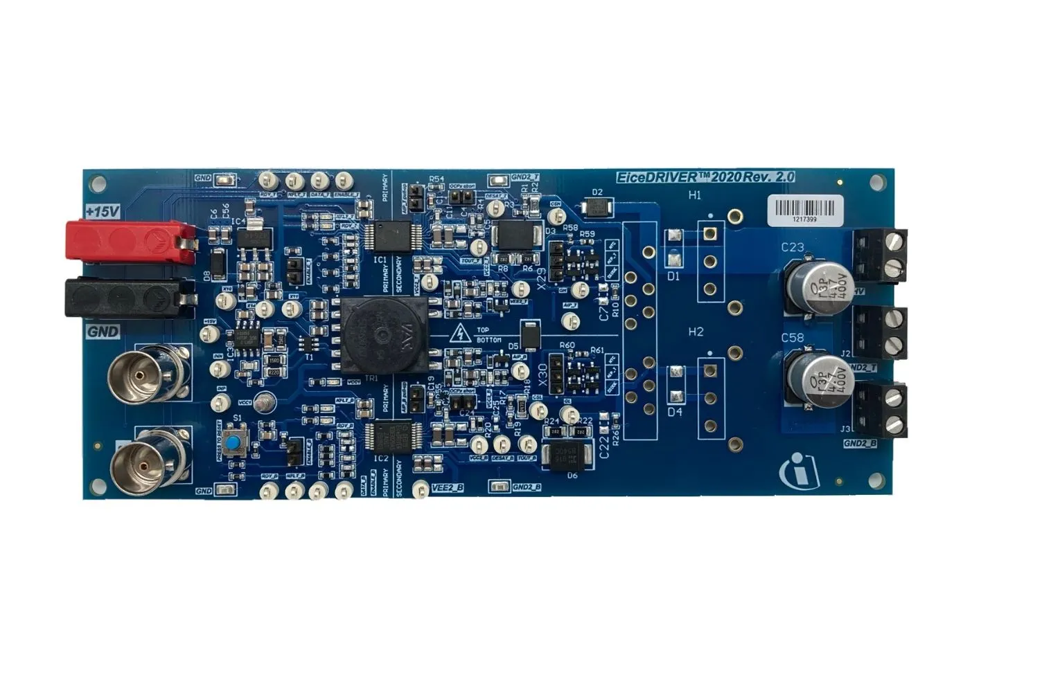 Scheda di valutazione Driver gate IGBT per IGBT EiceDRIVED Enhanced 1EDI302xAS/1EDI303xAS IGBT