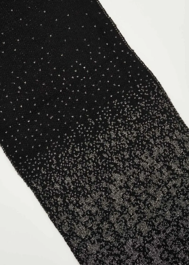 Sciarpa e cappello effetto glitter