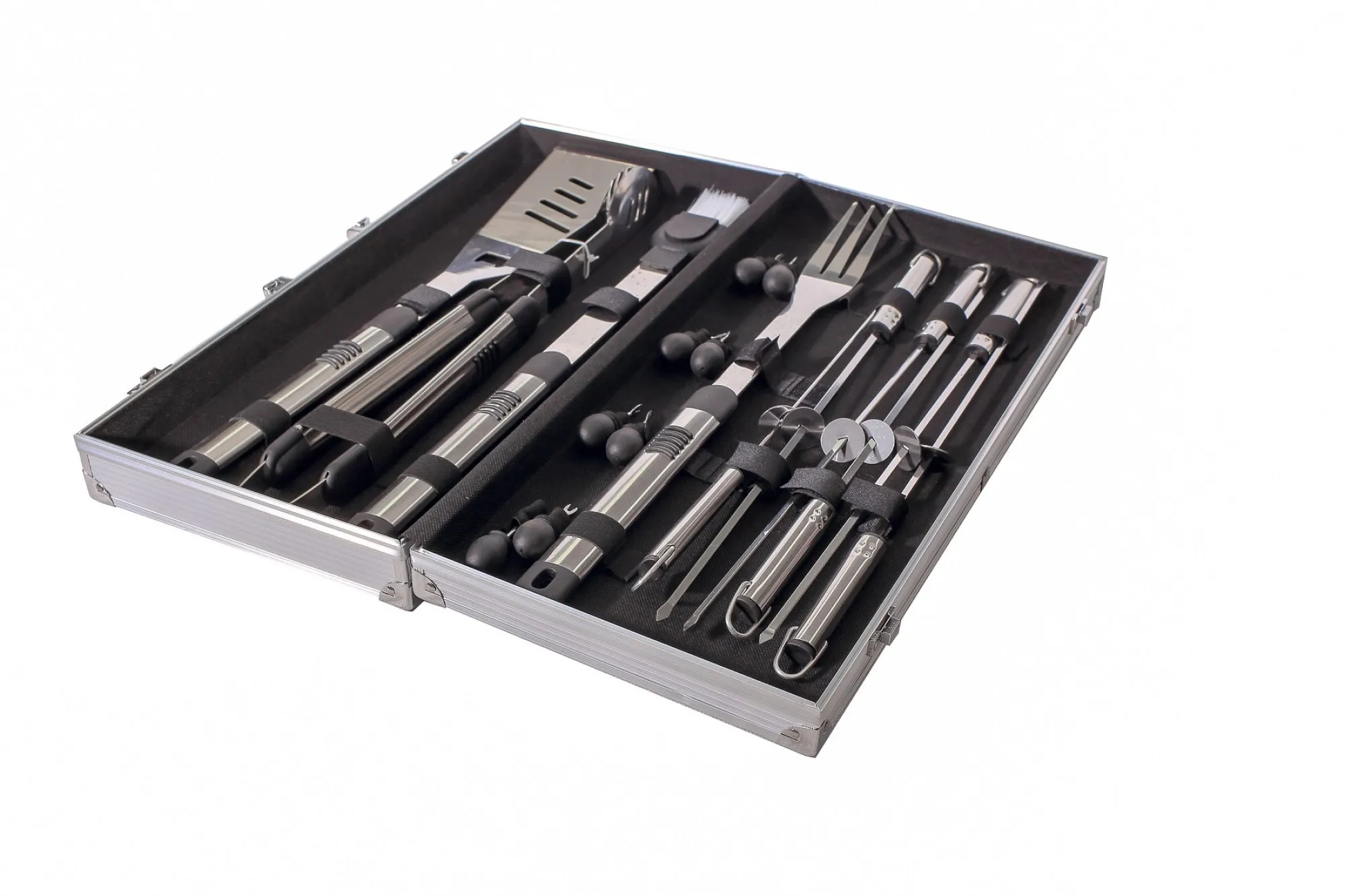Set accessori 18 pezzi per barbecue