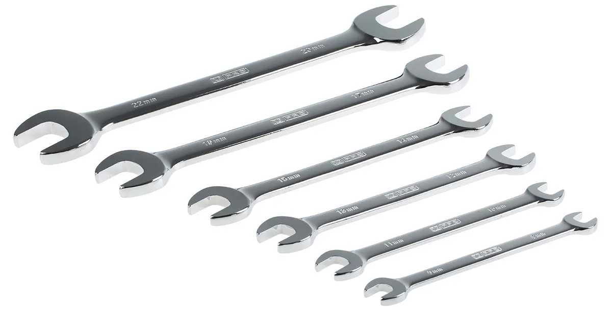 Set di chiavi a forcella RS PRO, 6 pezzi, Acciaio al cromo vanadio