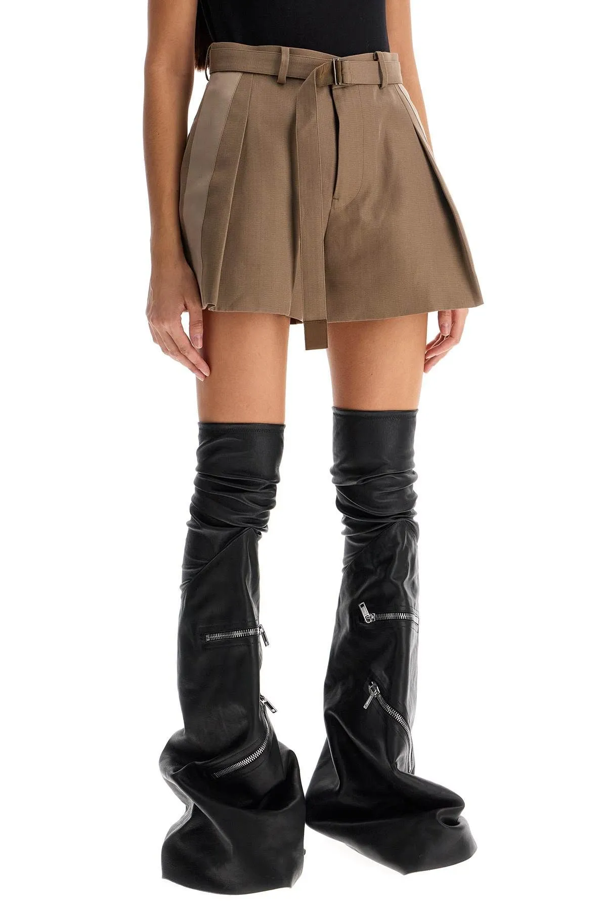 Shorts in seta e cotone