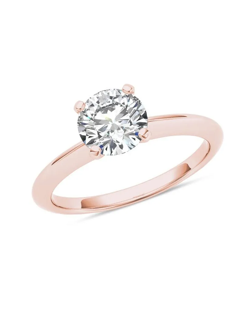 Solitario Oro Rosa Modello Kimberly con diamante 1 carato