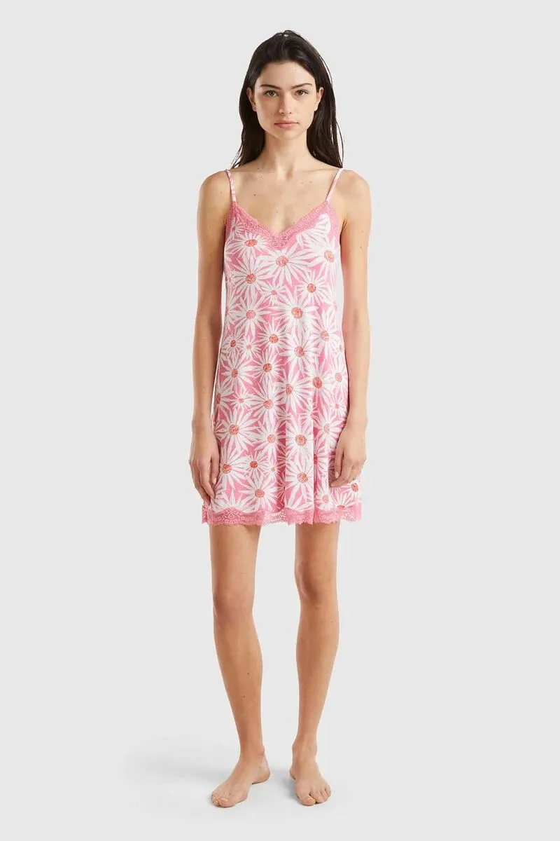 Sottoveste a fiori in viscosa stretch donna Rosa