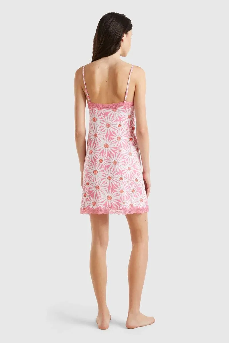 Sottoveste a fiori in viscosa stretch donna Rosa