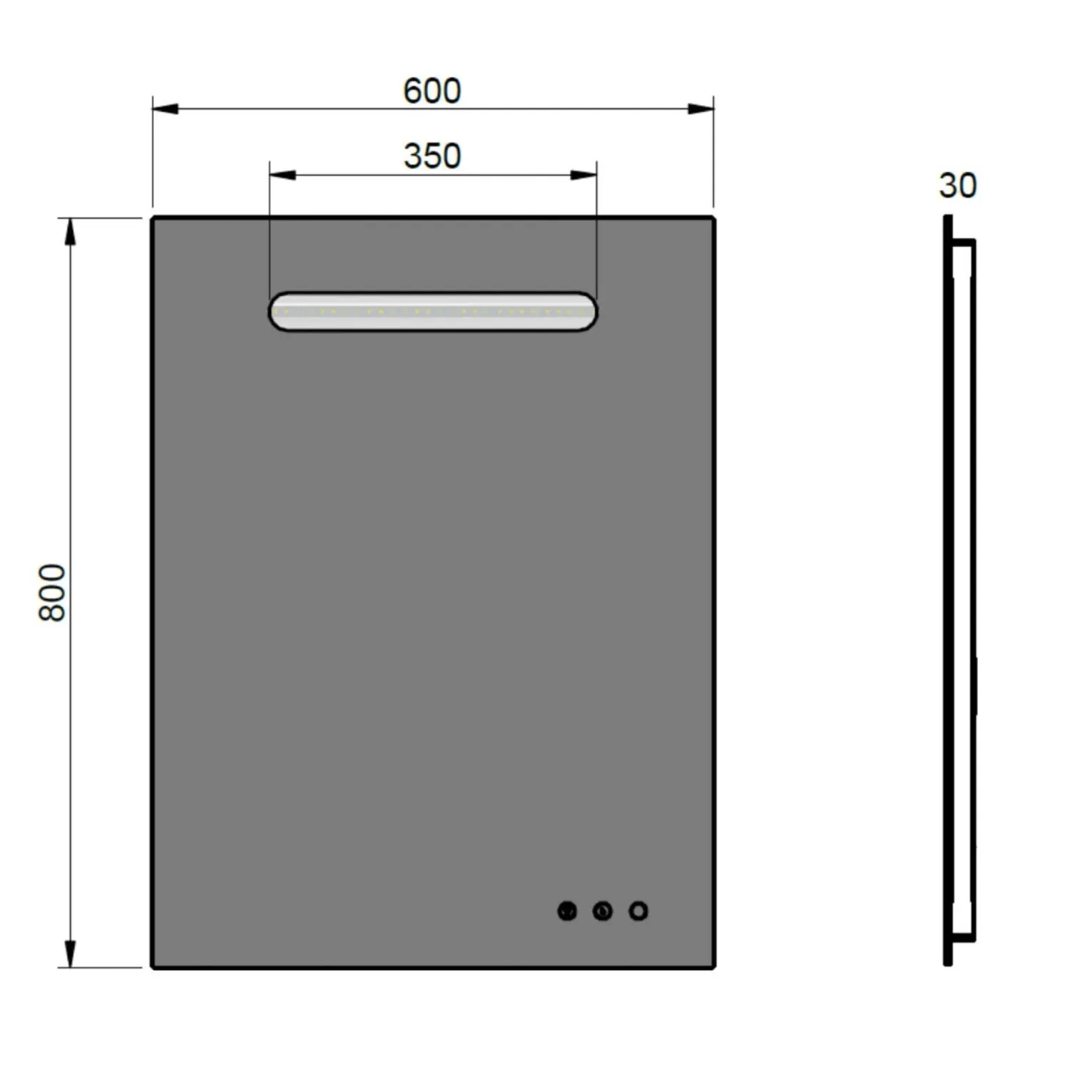 Specchio Led per Bagno Tech Bluetooth 60x80 cm