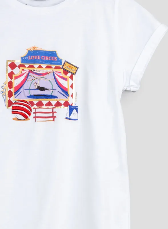 T-shirt bianca con circo - Marella