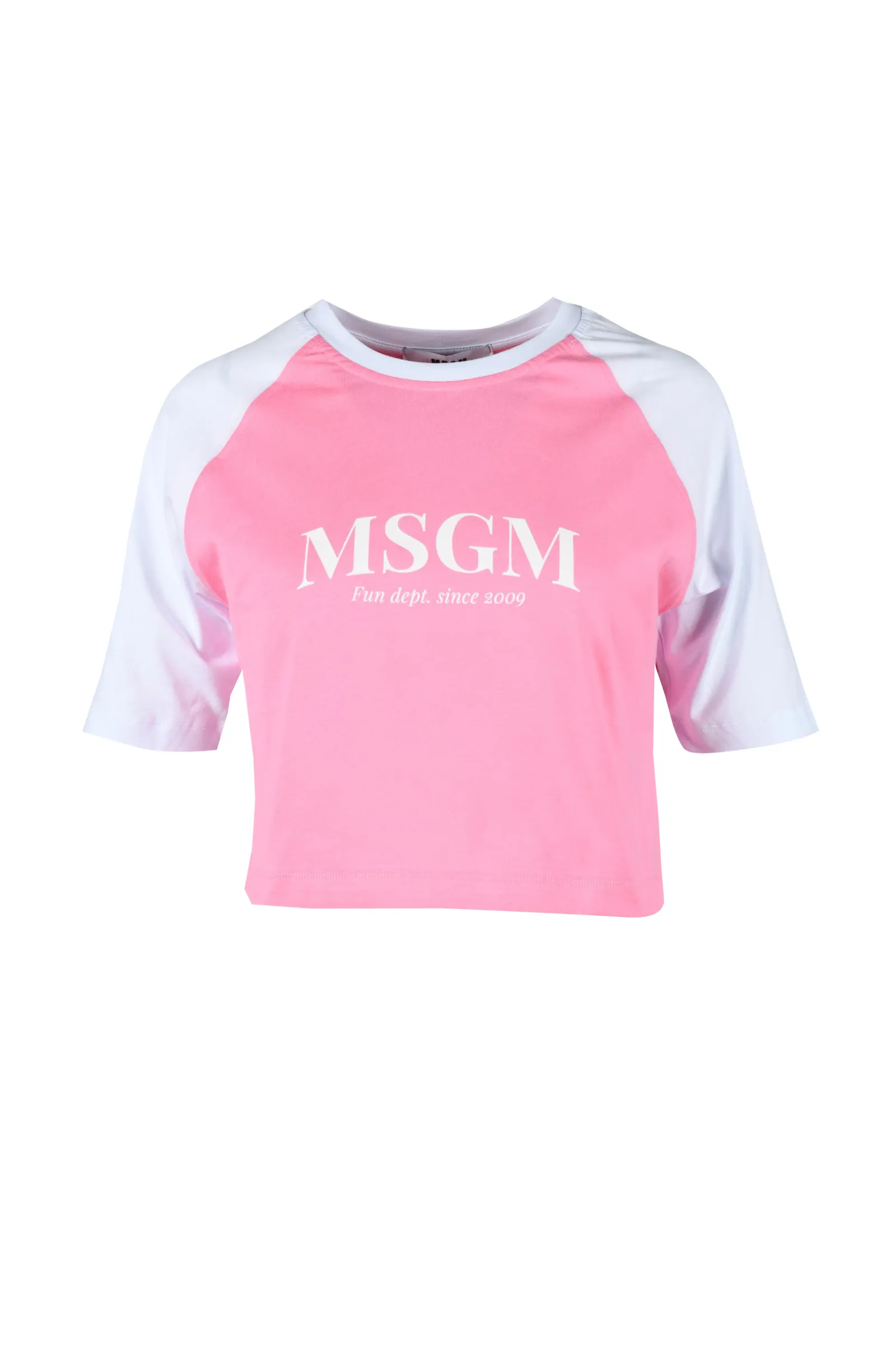 T-shirt MSGM  Rosa – Bianco