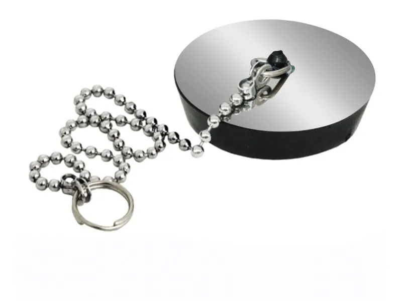 Tappo con catena e placca inox Ø 40 mm
