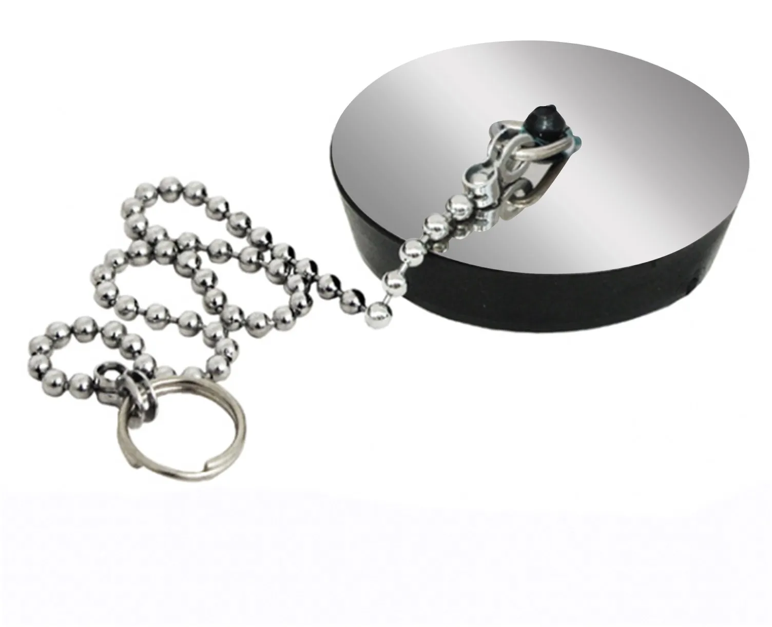 Tappo con catena e placca inox Ø 40 mm