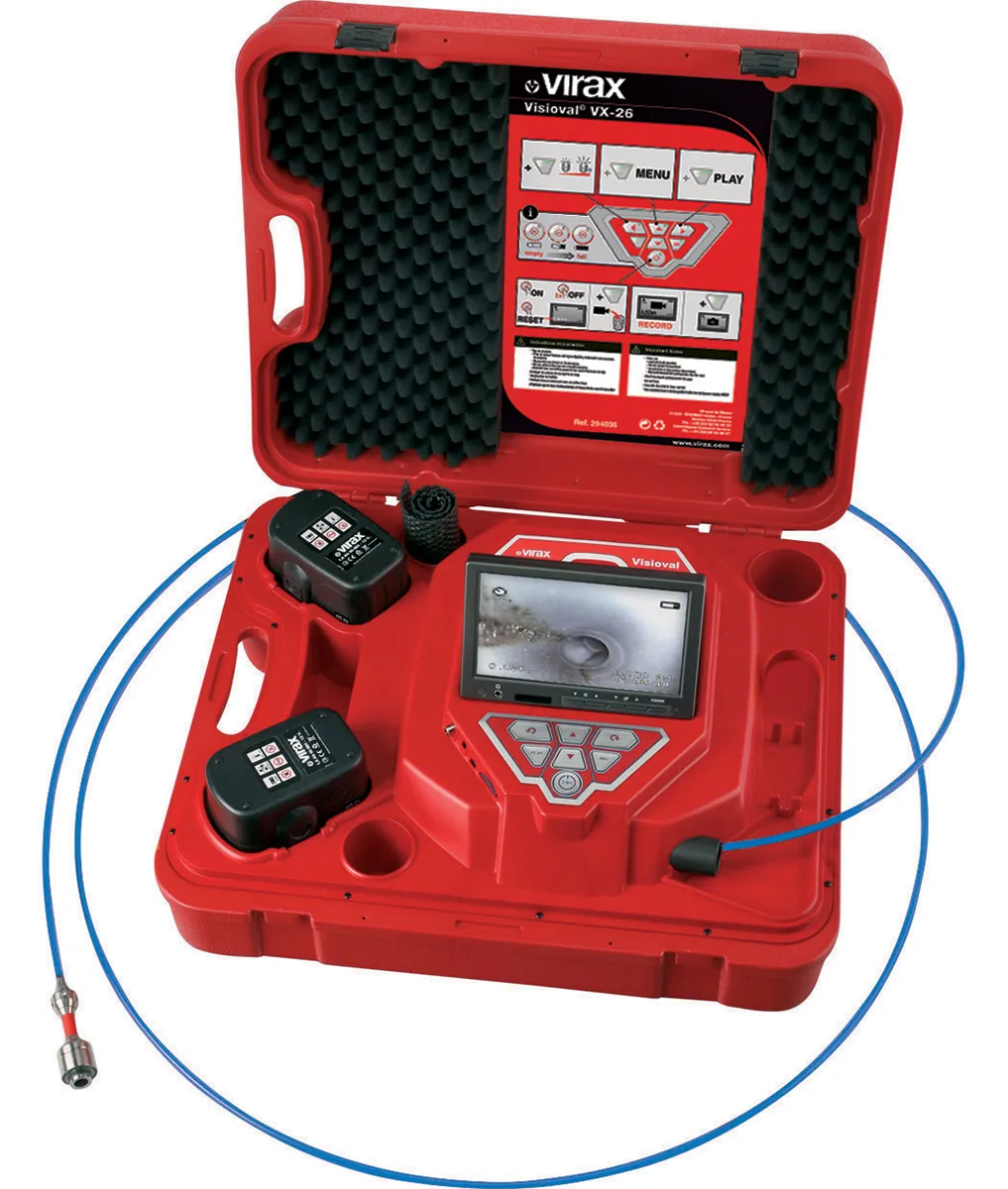 Telecamere d'ispezione Virax x 2m, campo visivo 115°, 800 x 480pixels, illuminazione LED