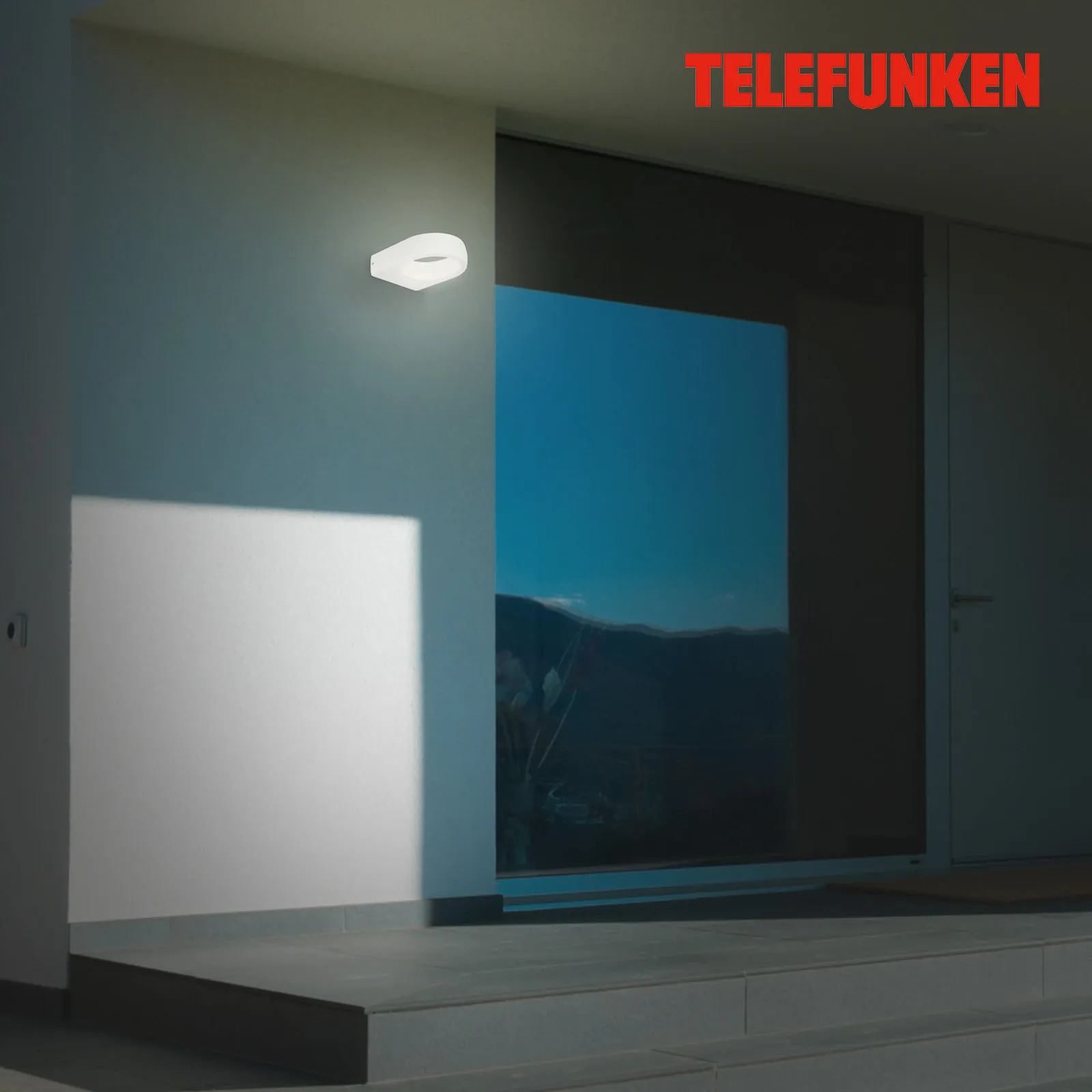 Telefunken Puka applique LED da esterni, bianco