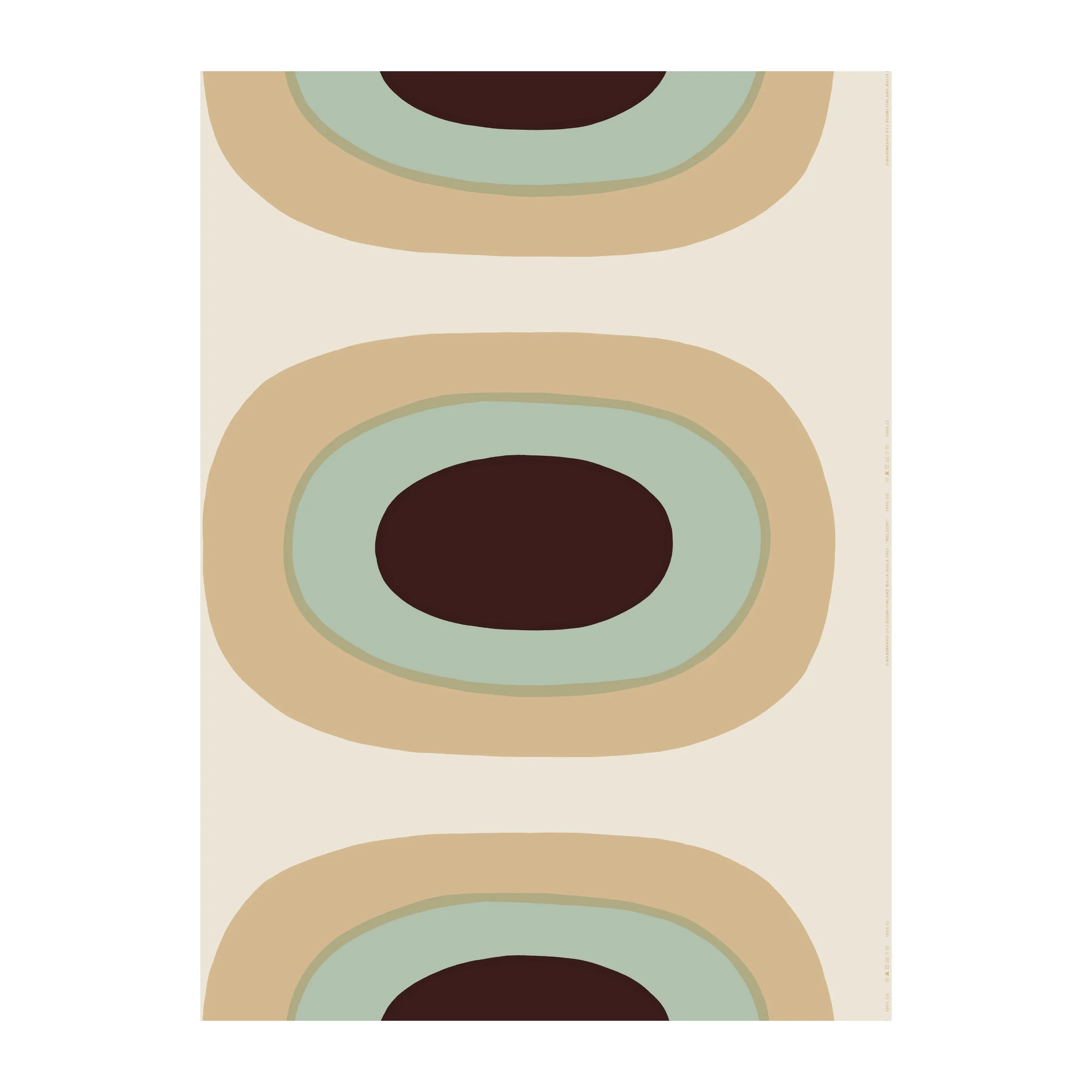 Tessuto in cotone, lino Melooni.iq{font-size:18px}Beige, verde menta