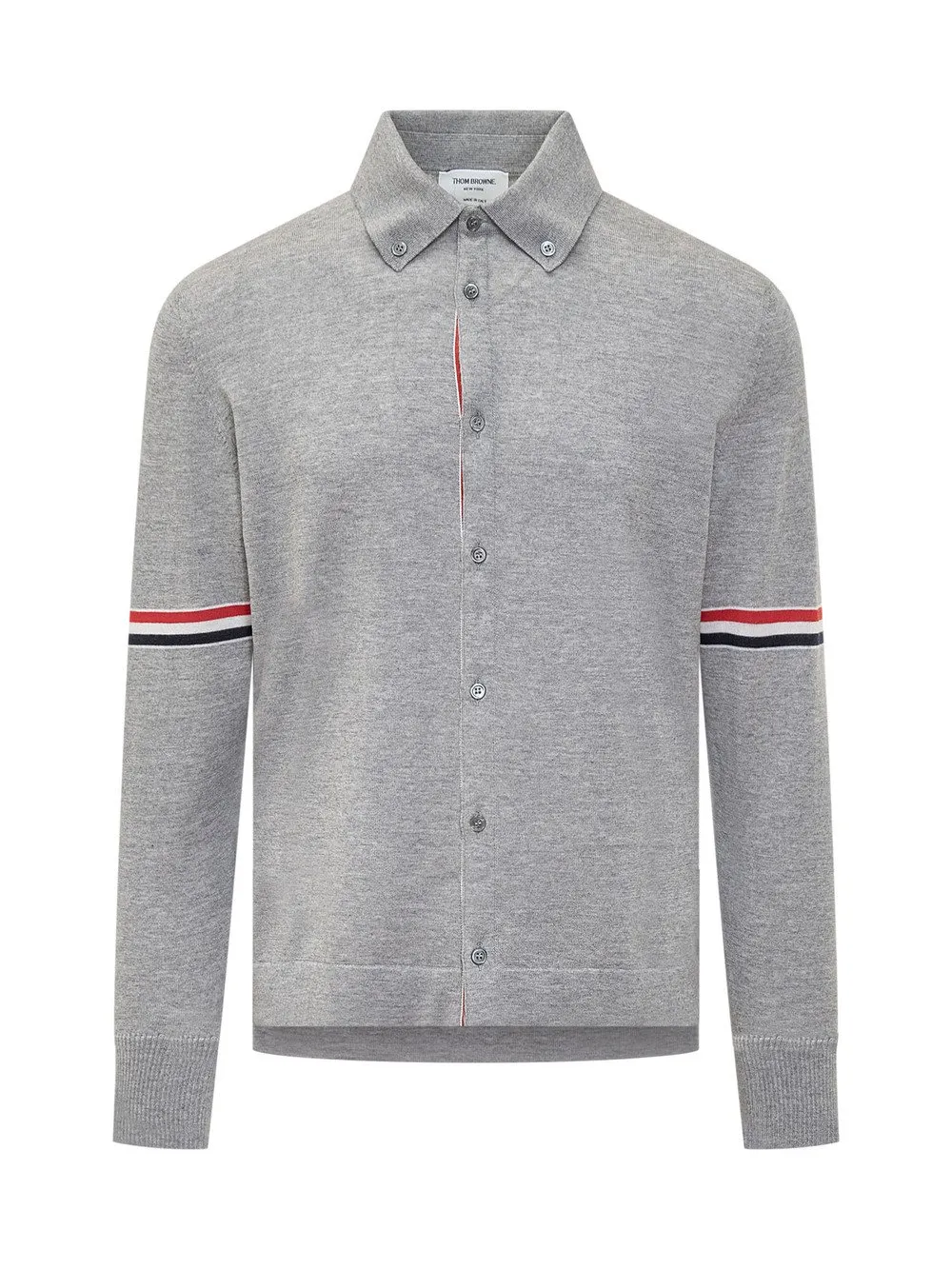 THOM BROWNE Polo Striped in Lana Vergine  