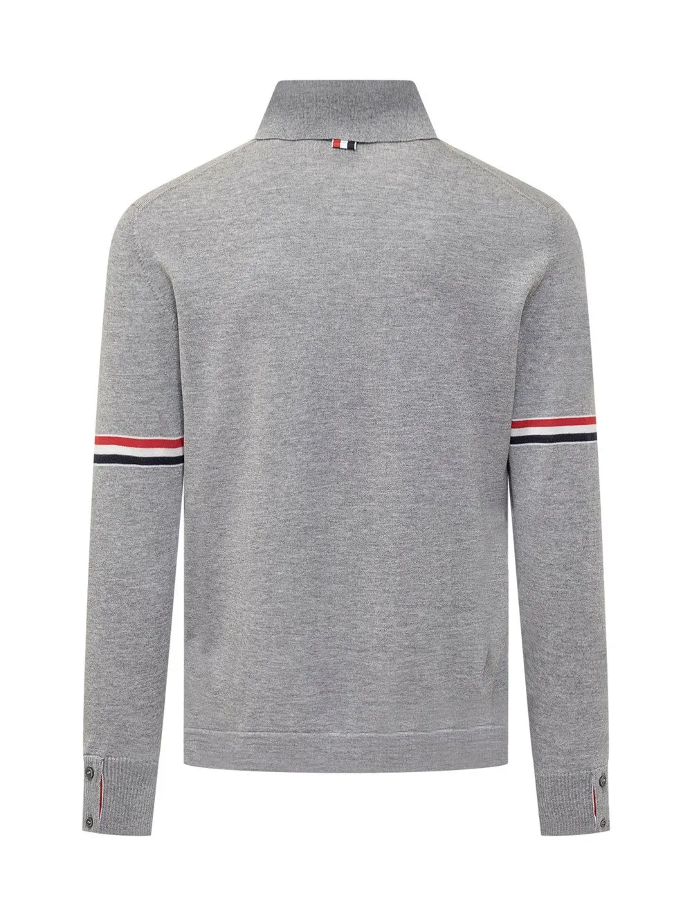 THOM BROWNE Polo Striped in Lana Vergine  