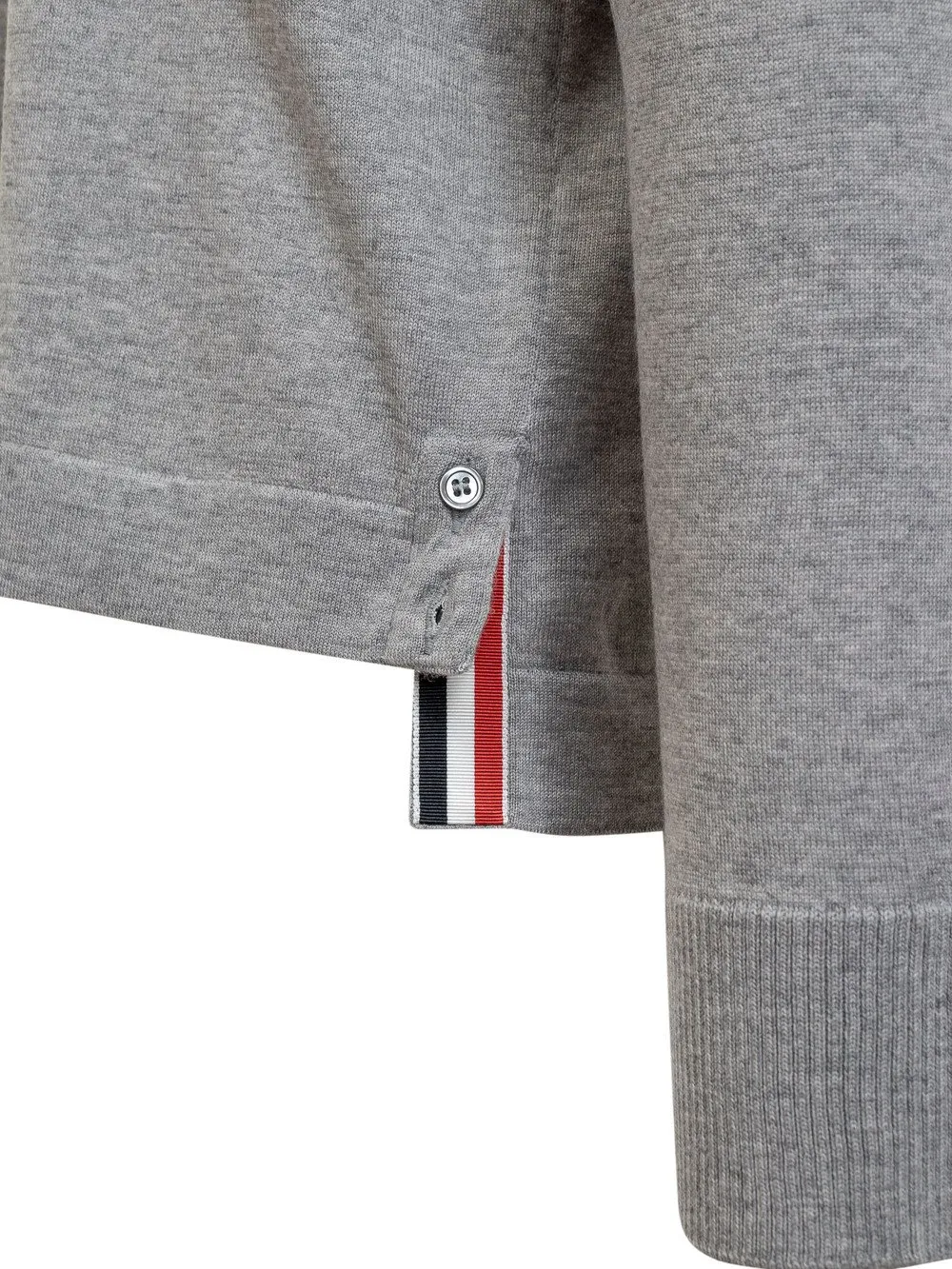 THOM BROWNE Polo Striped in Lana Vergine  