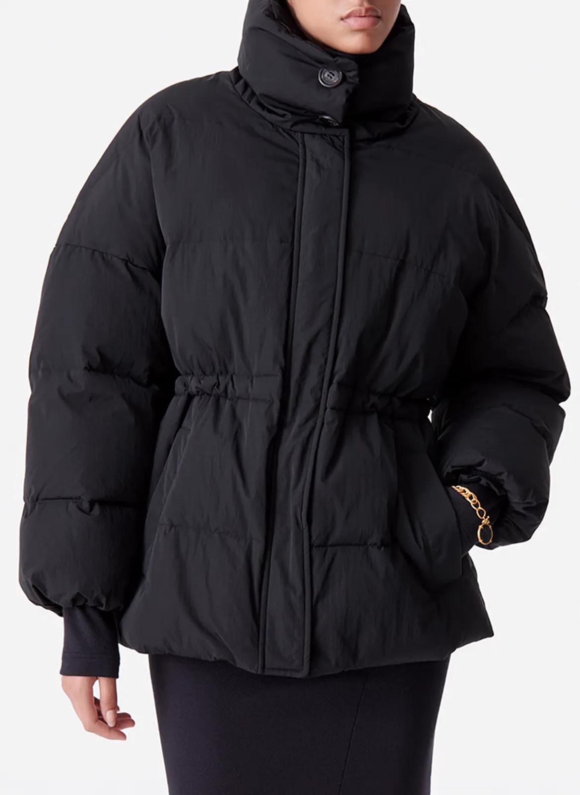  VANESSA BRUNO   DOW - Piumino oversize a collo alto | Nero