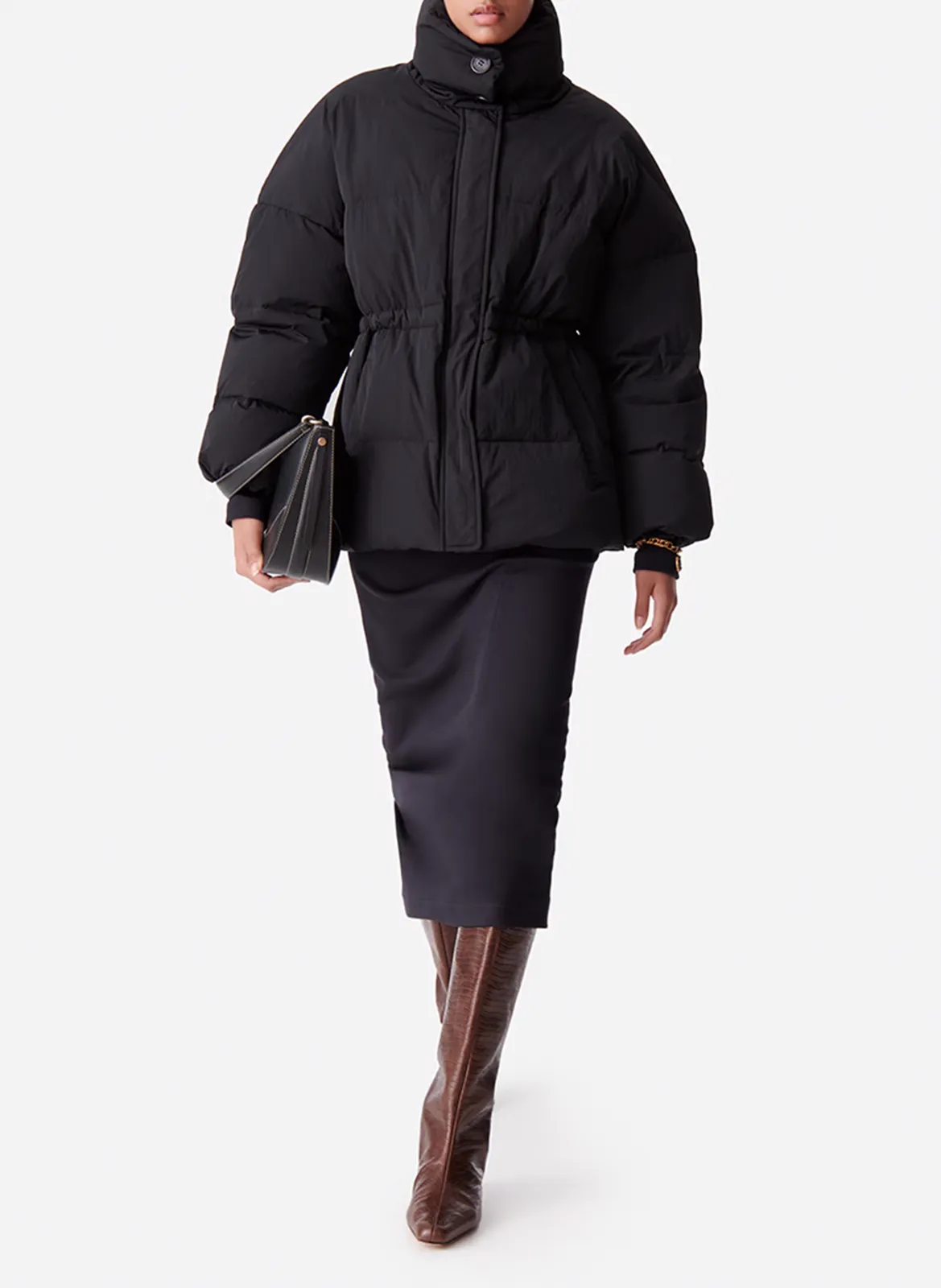  VANESSA BRUNO   DOW - Piumino oversize a collo alto | Nero
