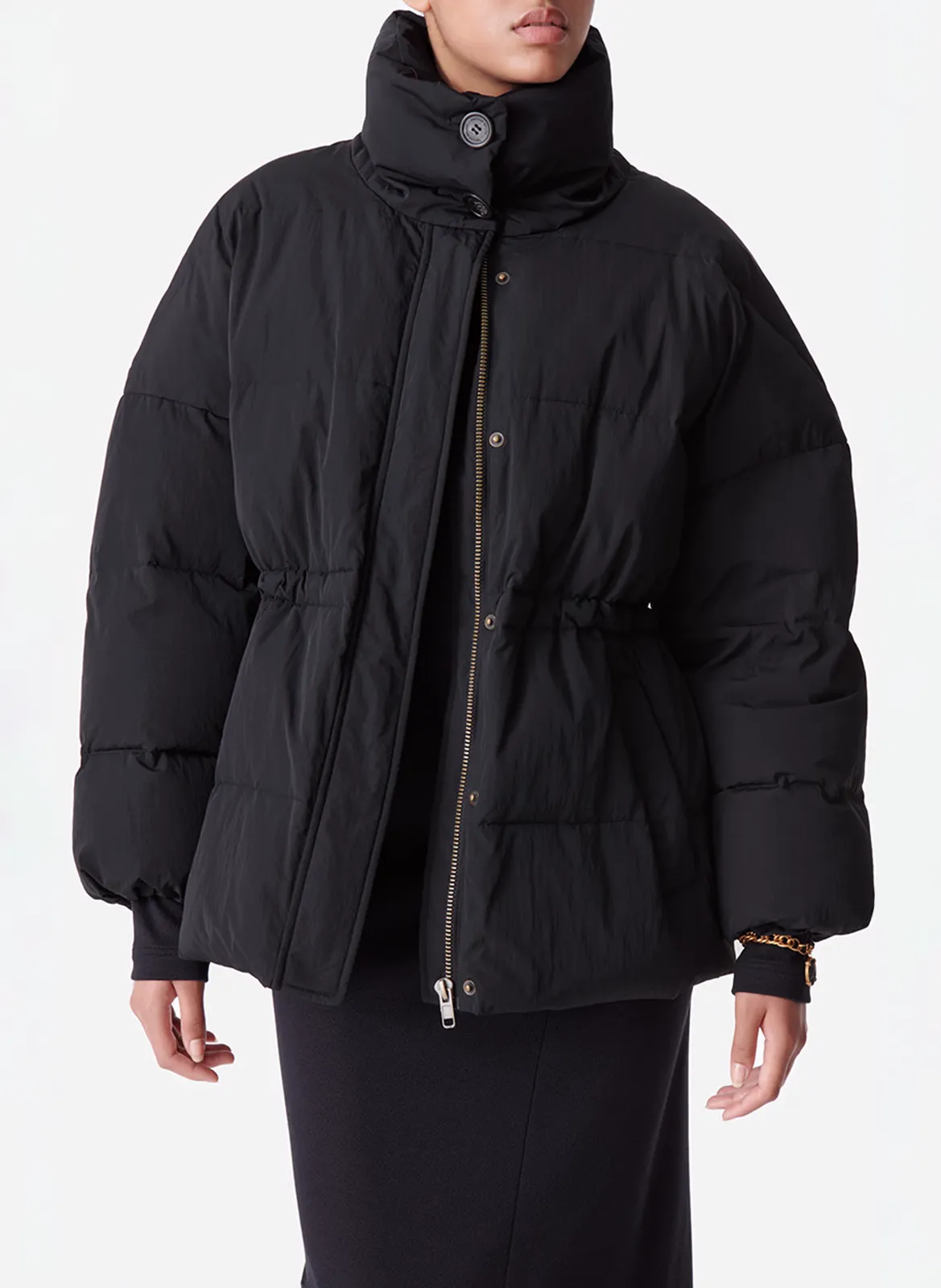  VANESSA BRUNO   DOW - Piumino oversize a collo alto | Nero