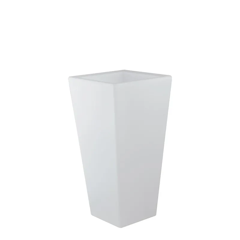 Vaso da giardino bianco 1xe27 ip65 28x28x60cm cavo 250cm